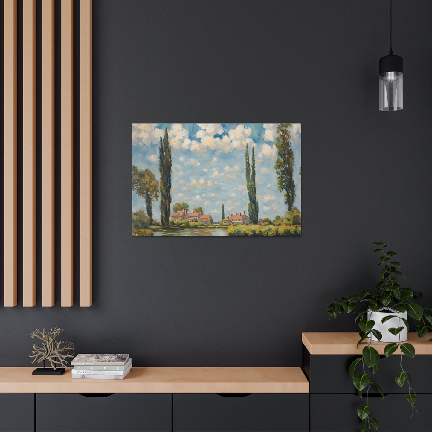 Classic Village View: Classic Oil Painting Wall Décor