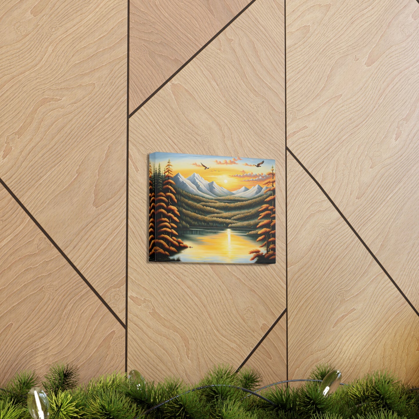 Sunburst Valley: Classic Oil Painting Wall Décor