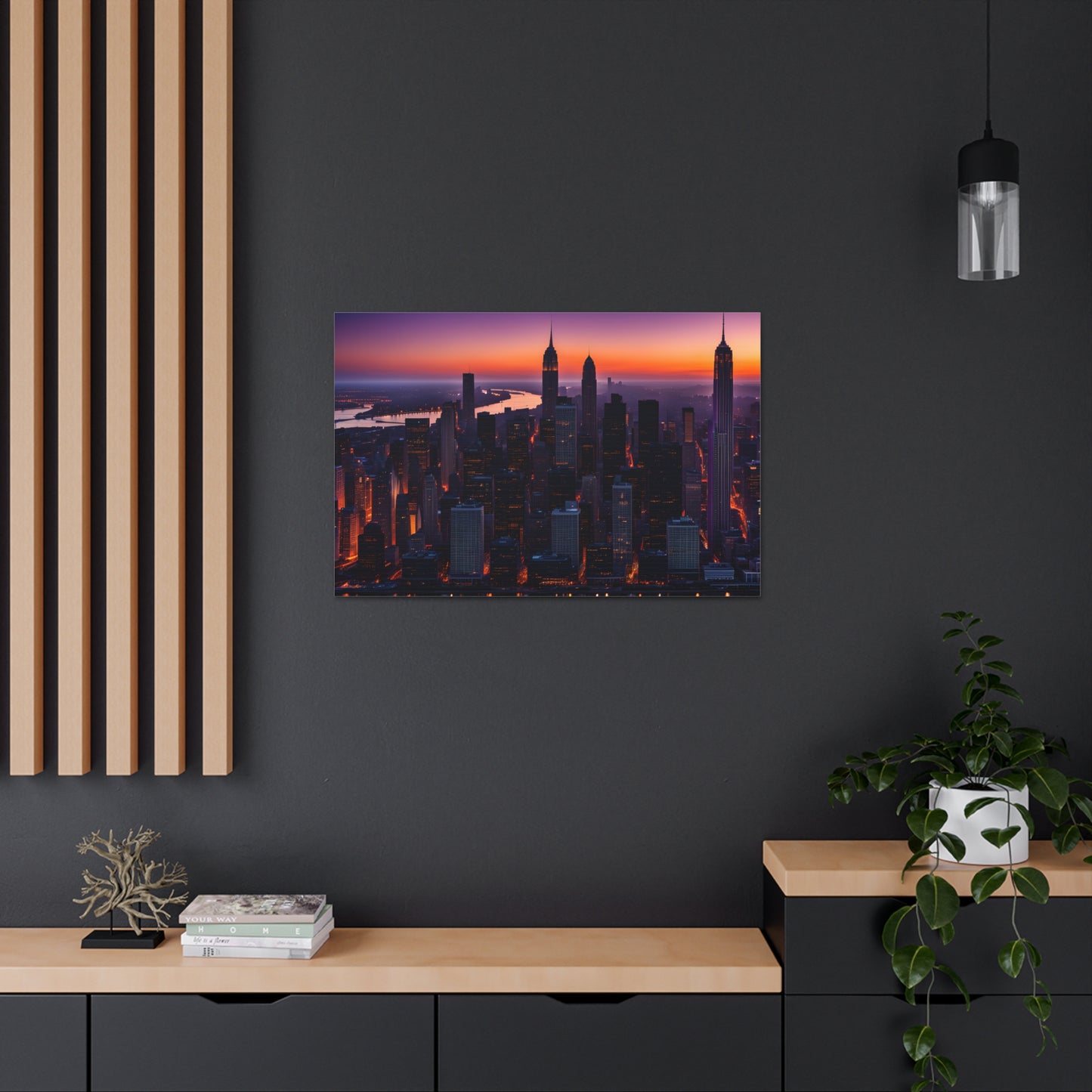 Twilight Radiance: Cityscape Wall Décor