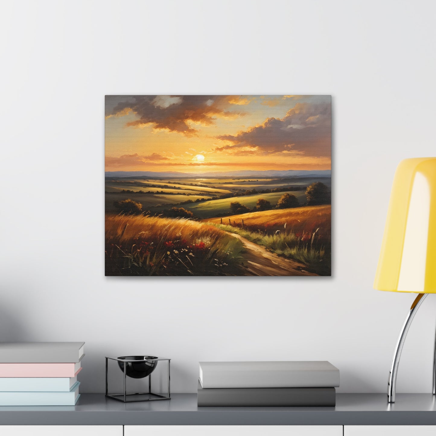 Golden Meadows: Classic Oil Painting Wall Décor