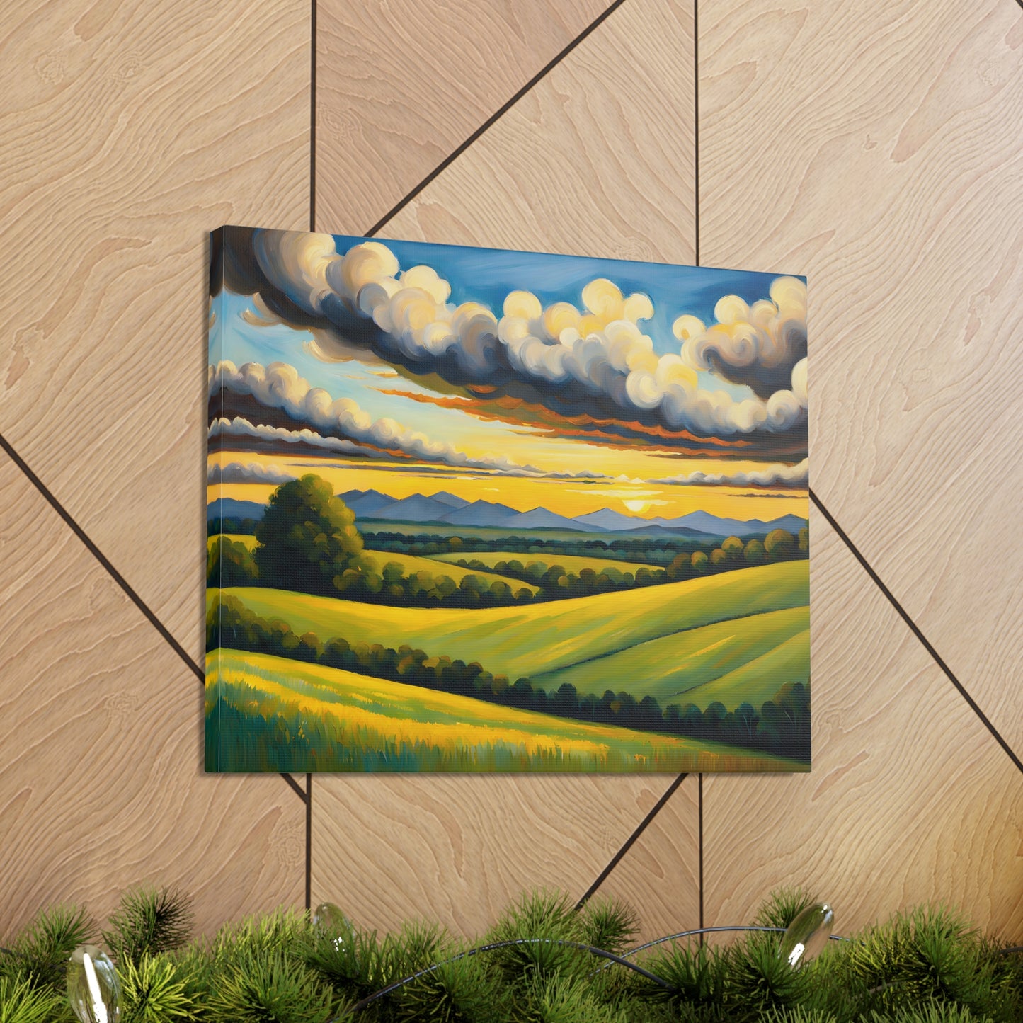 Serenity Ridge: Classic Oil Painting Wall Décor