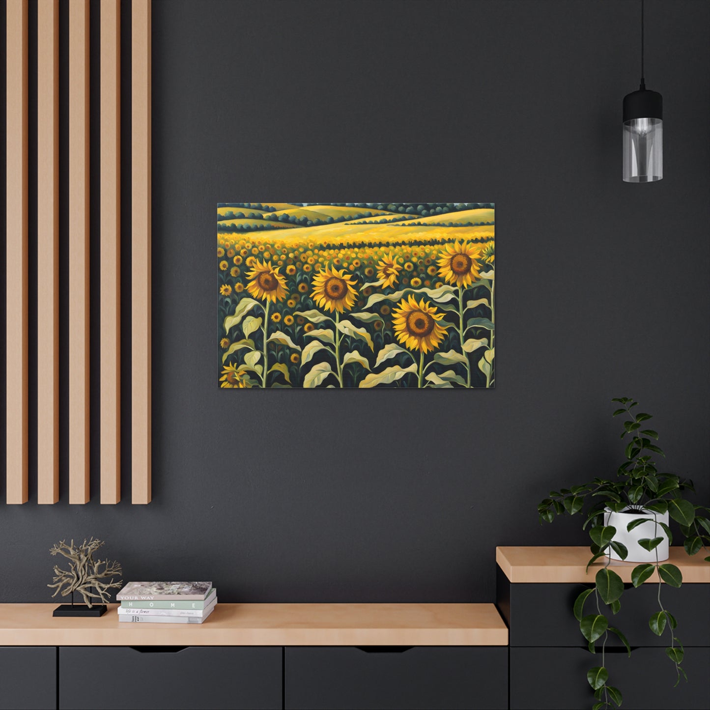 Basking Sunflowers: Classic Oil Painting Wall Décor