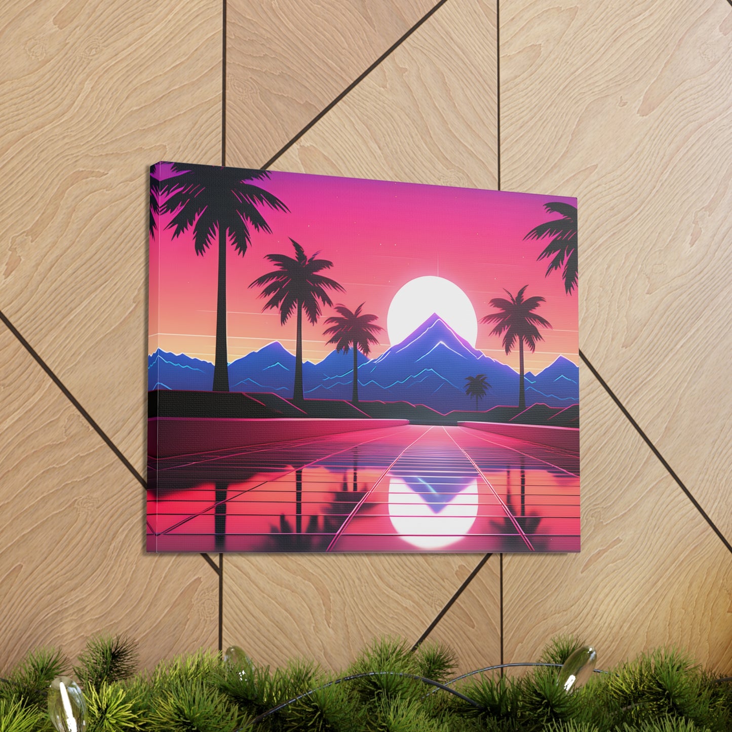 Palmwave: Outrun Wall Décor