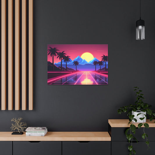 Retro Tropic Hues: Outrun Wall Décor