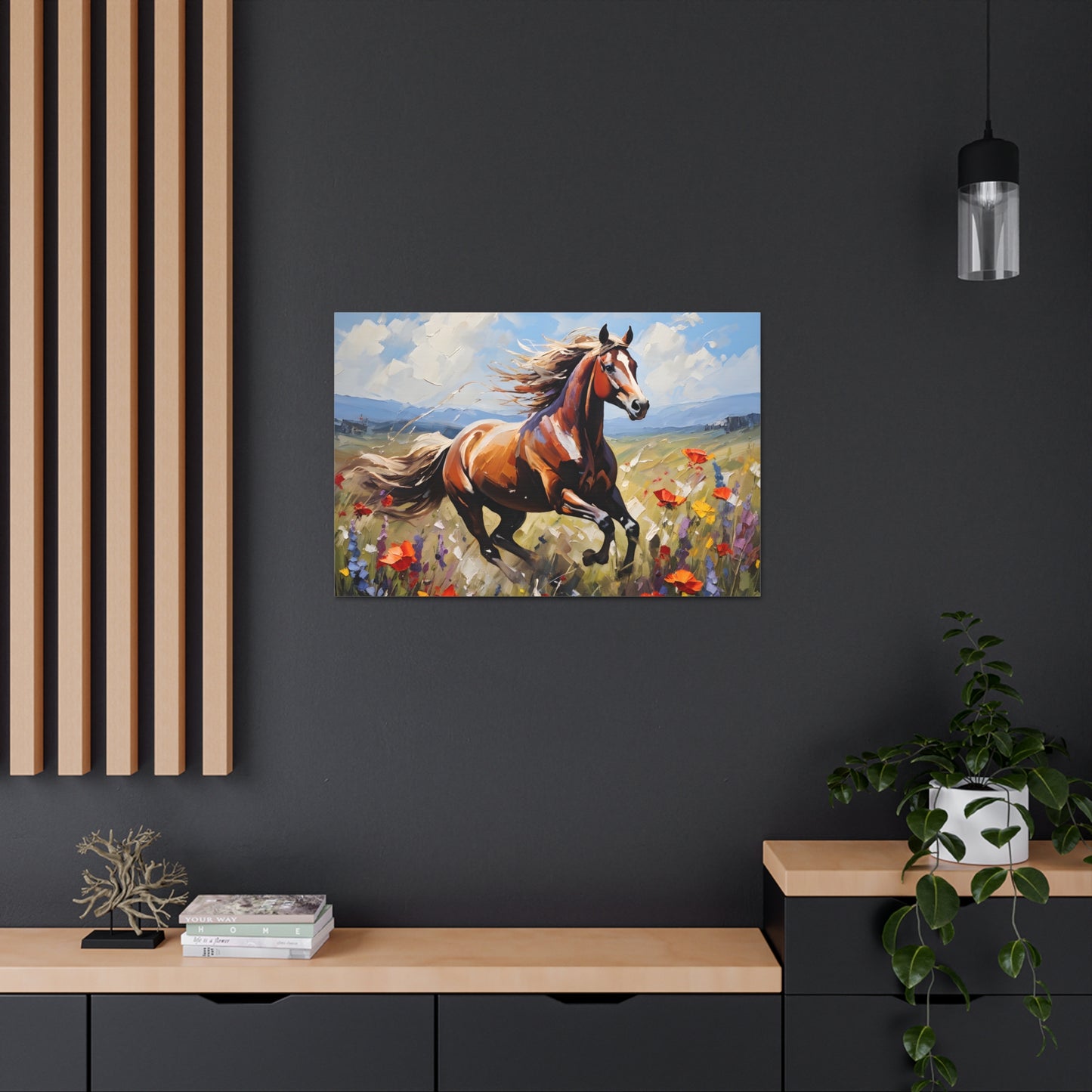 Field of Wild Flowers: Classic Oil Painting Wall Décor