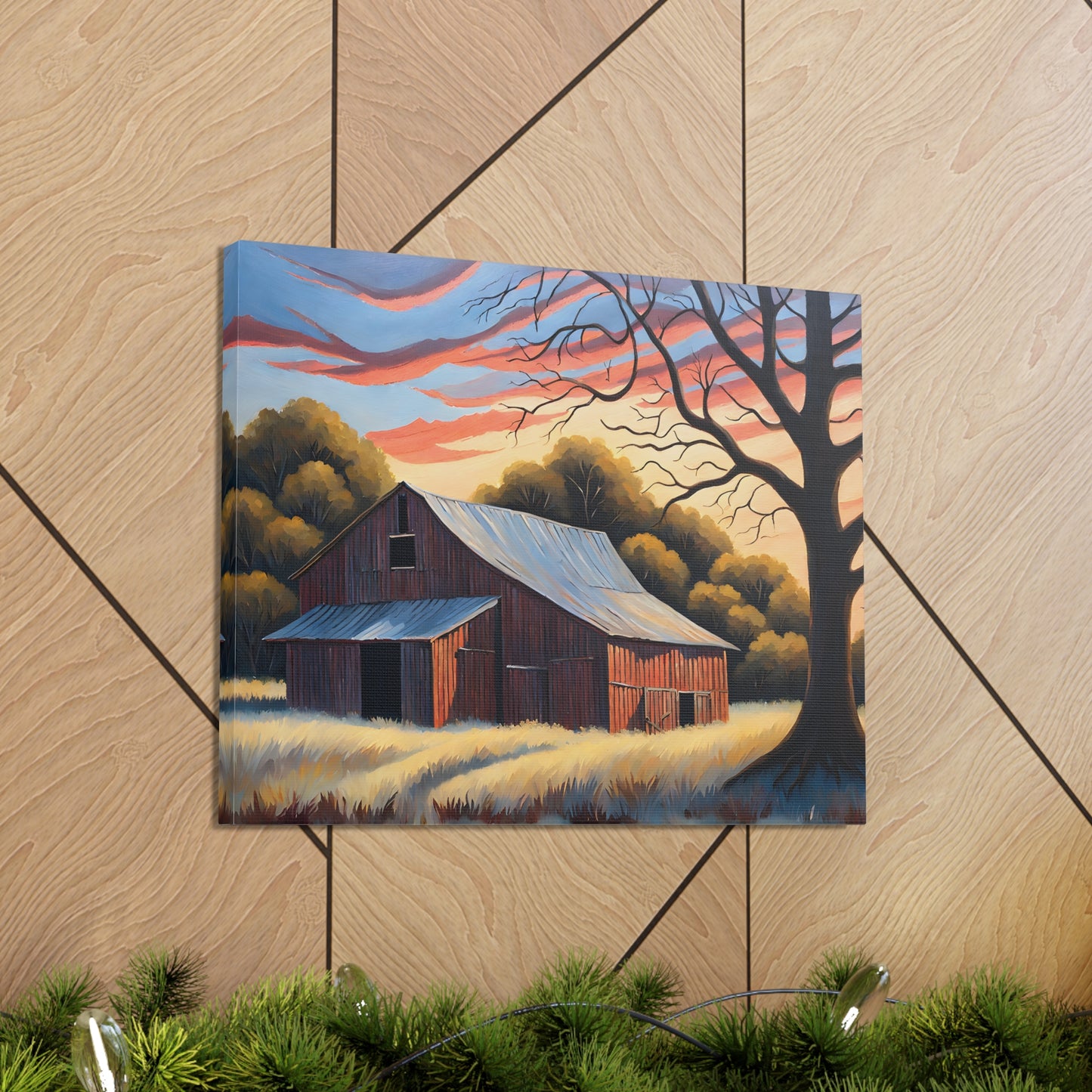 Rustic Wilderness: Classic Oil Painting Wall Décor