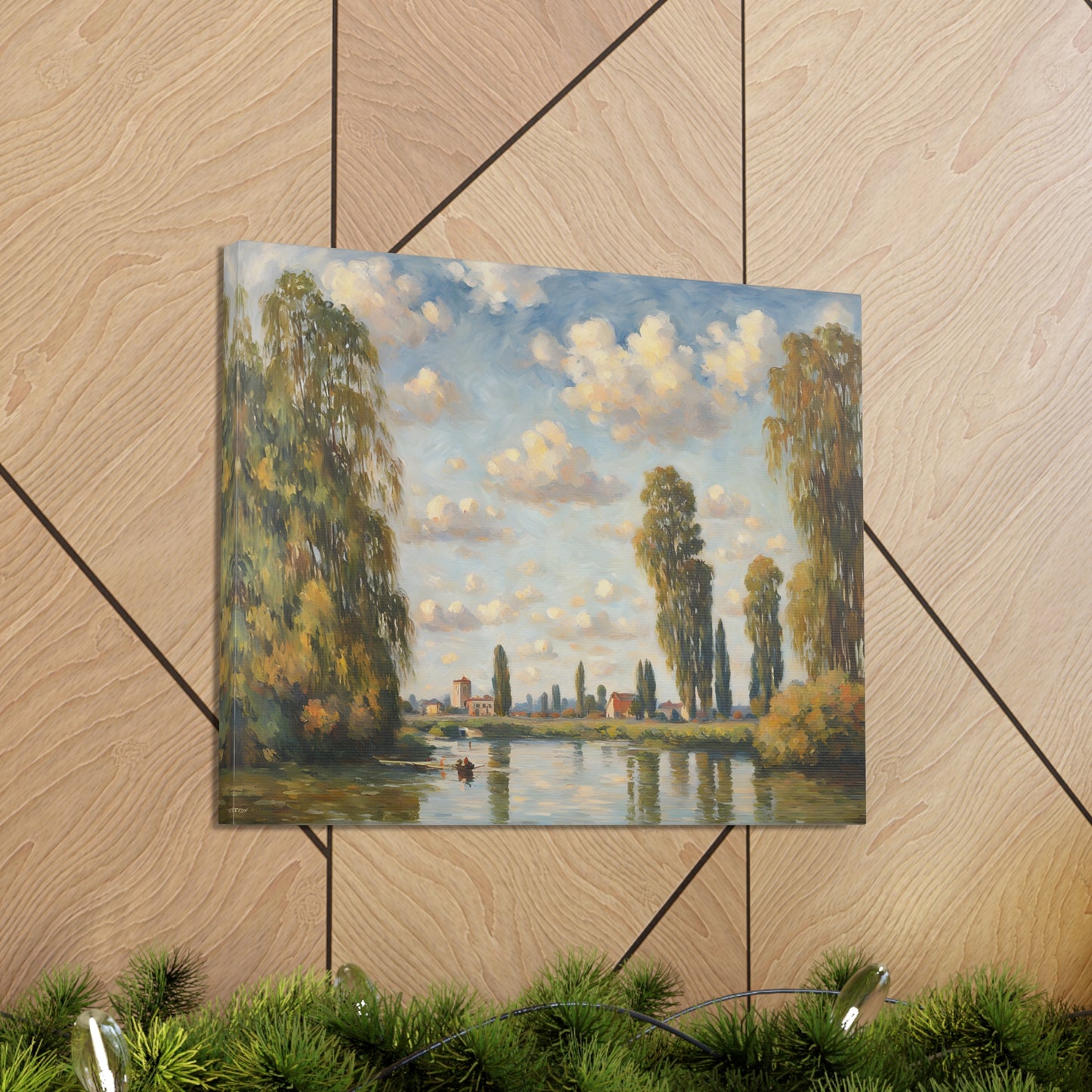 Riverbank Reverie: Classic Oil Painting Wall Décor