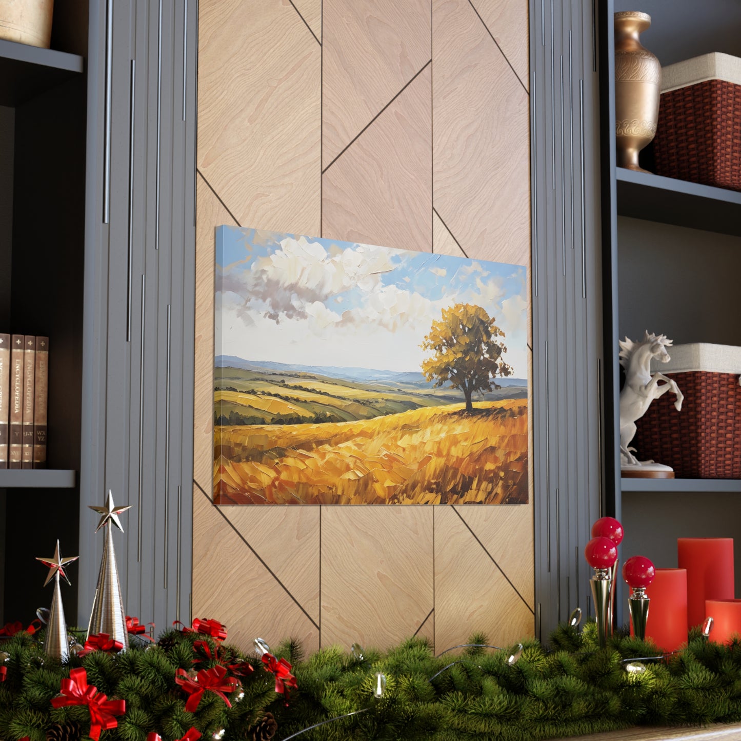 Windblown Meadows: Classic Oil Painting Wall Décor