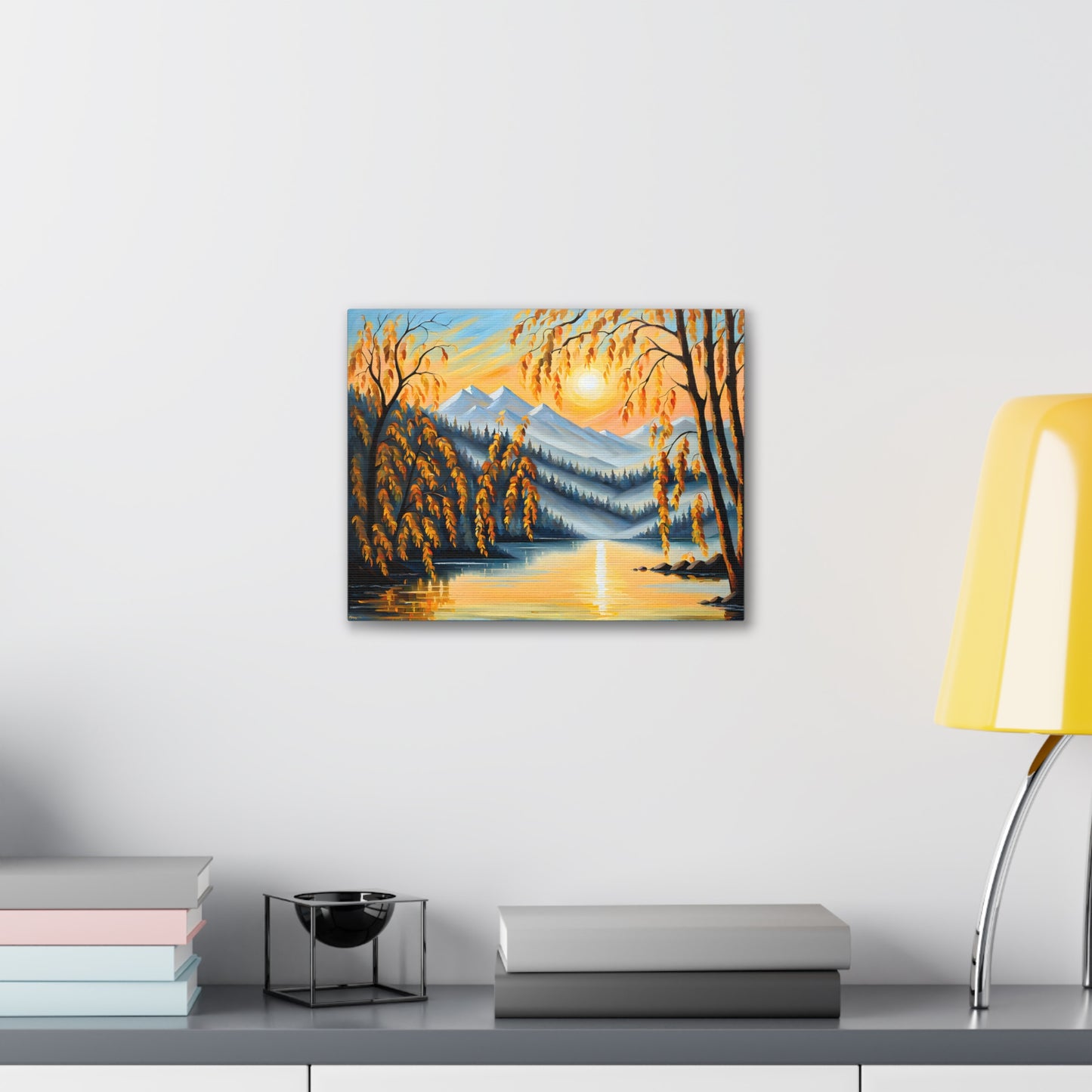 Valley Glow: Classic Oil Painting Wall Décor