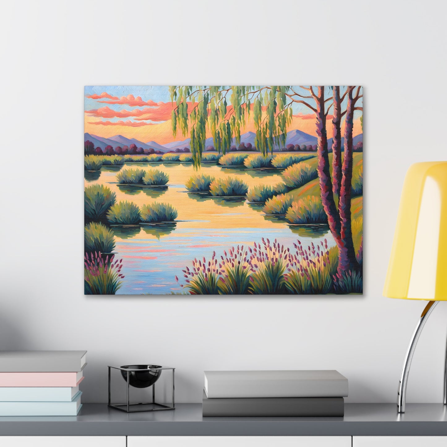 Tranquil Oasis: Classic Oil Painting Wall Décor