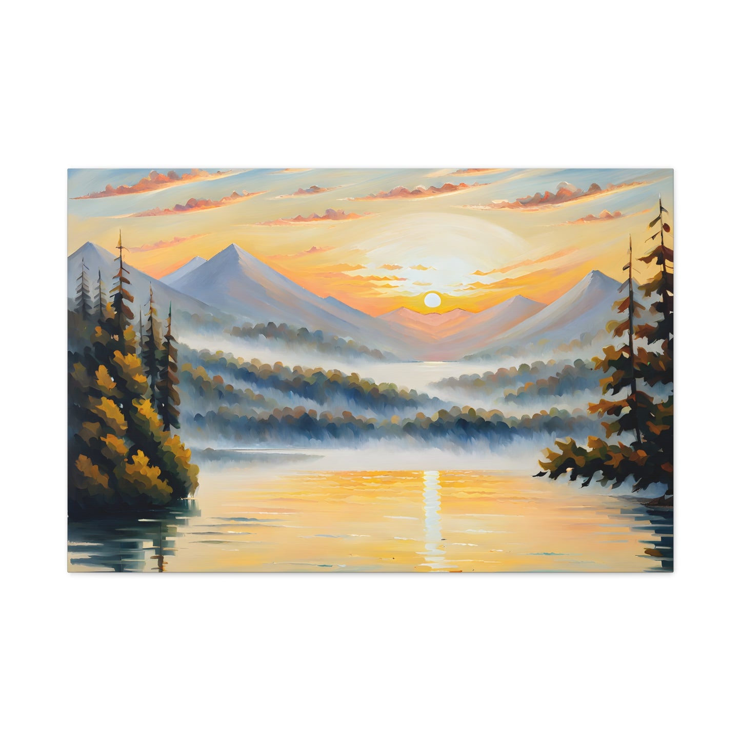 Dawn’s Reflection: Classic Oil Painting Wall Décor