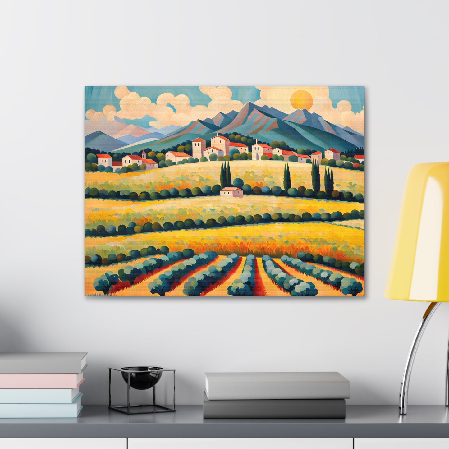 Valley Glow: Classic Oil Painting Wall Décor