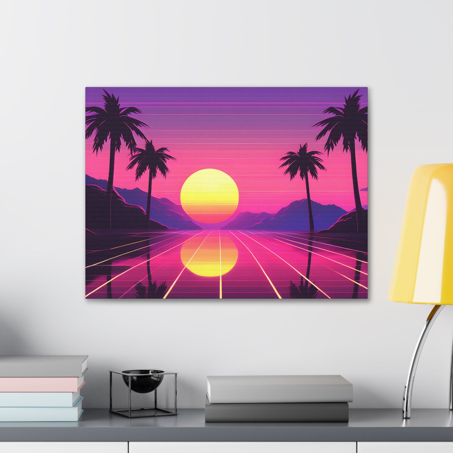 Neon Palms: Outrun Wall Décor