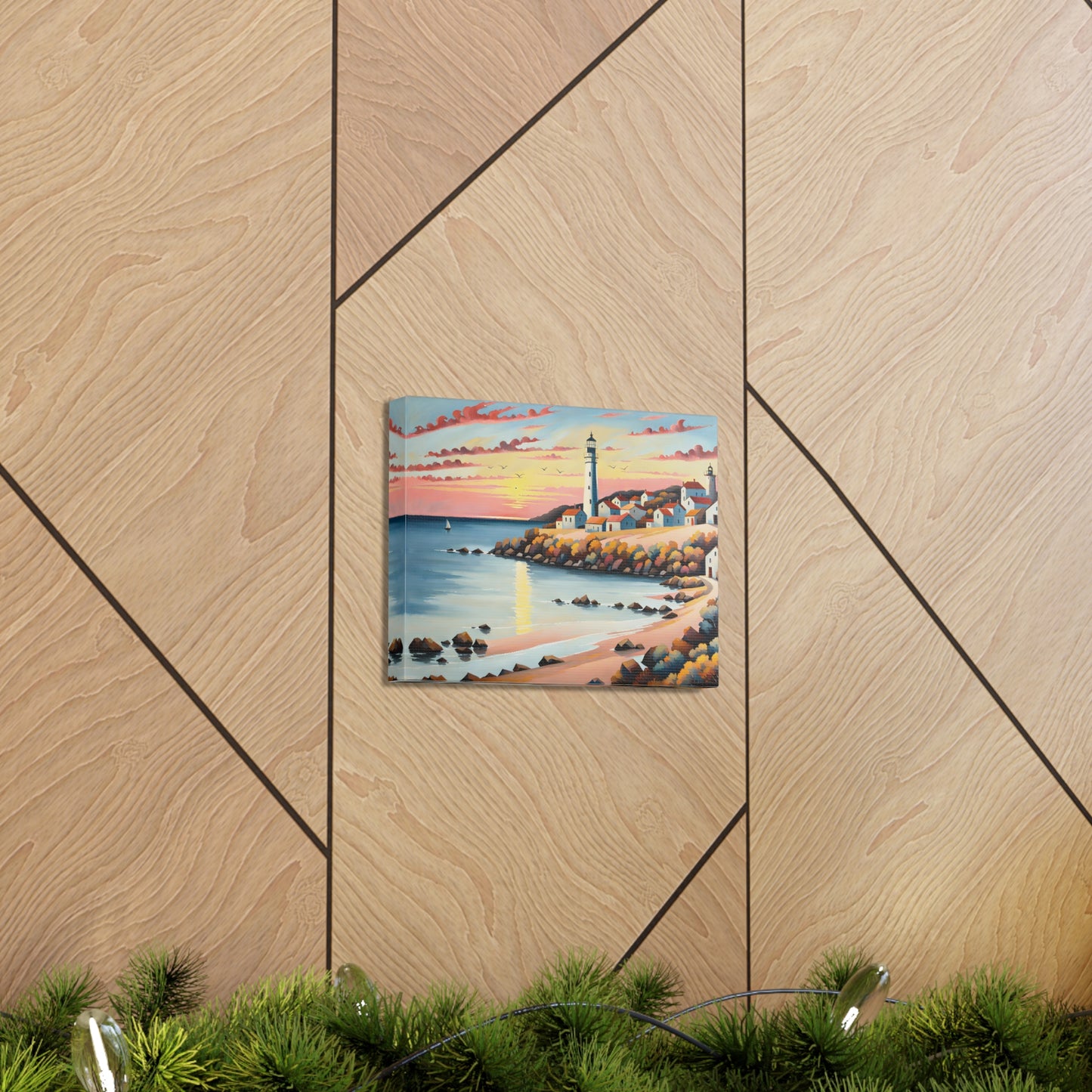 Emerald Shores: Classic Oil Painting Wall Décor