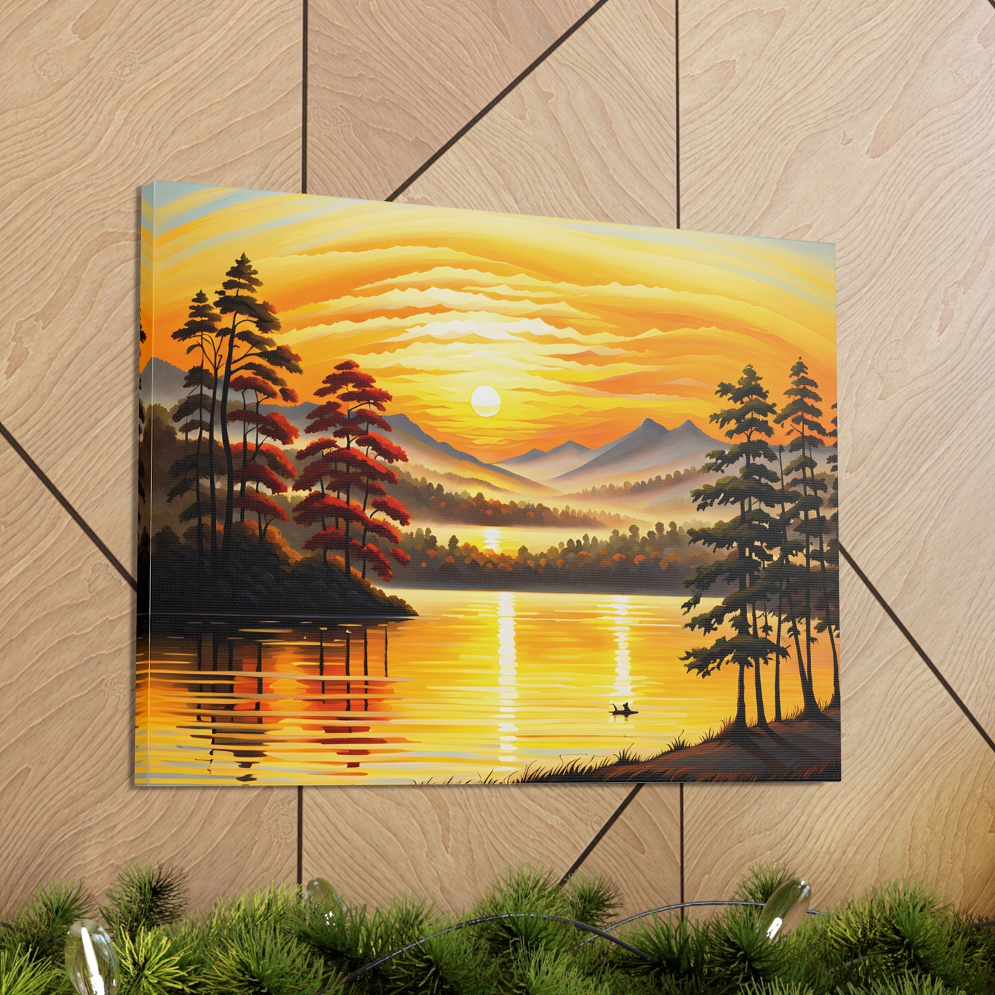 Lakeside Ripples: Classic Oil Painting Wall Décor