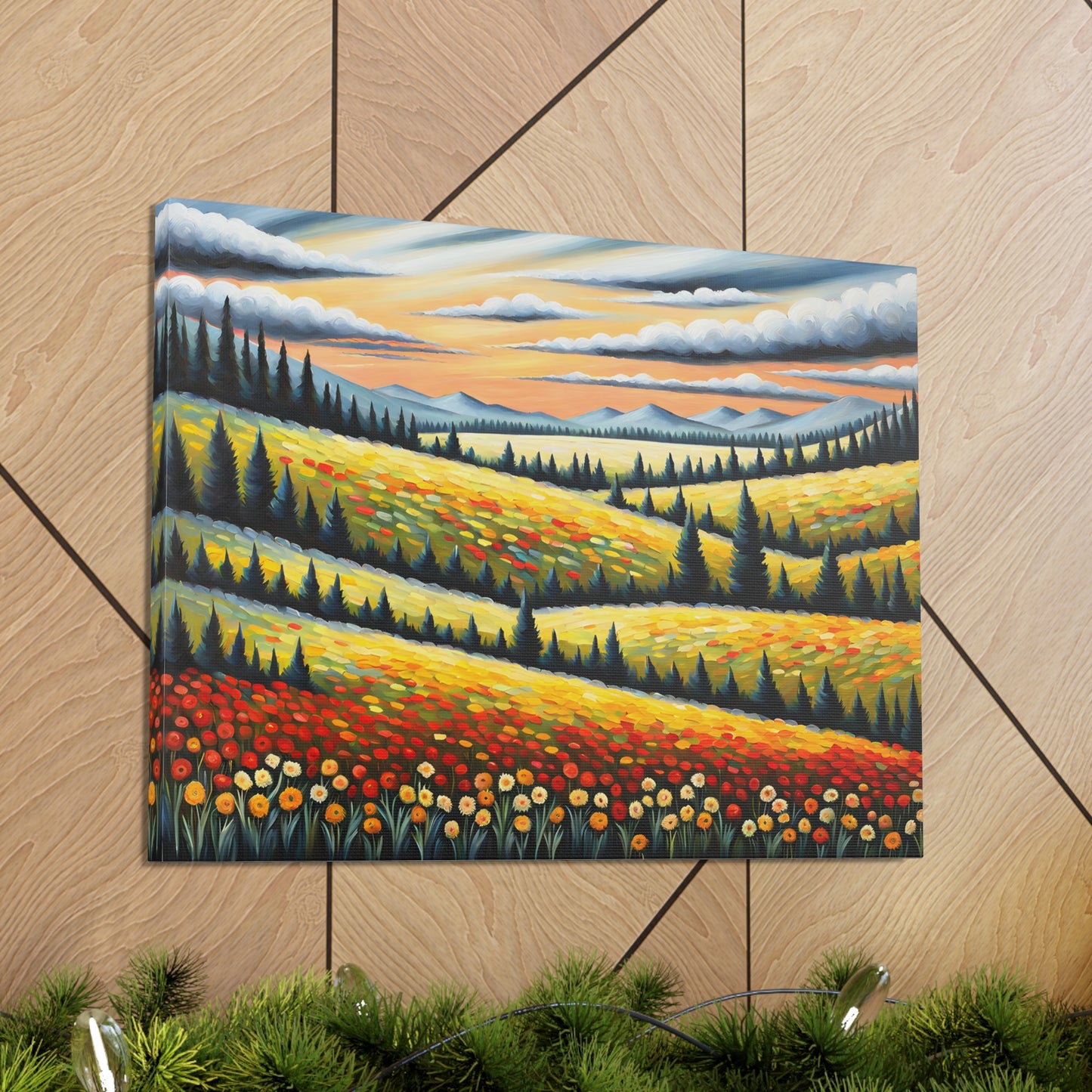 Wildflower Haven: Classic Oil Painting Wall Décor