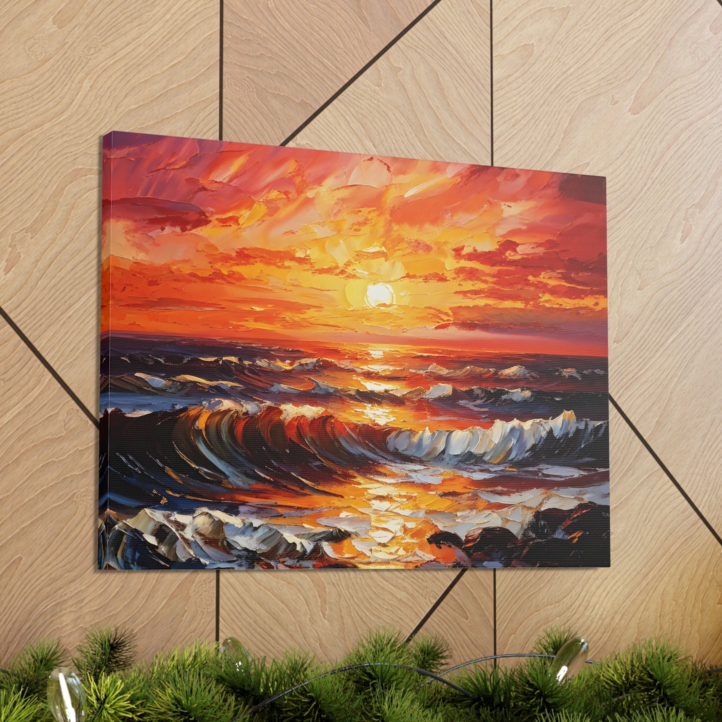 Radiant Shores: Classic Oil Painting Wall Décor