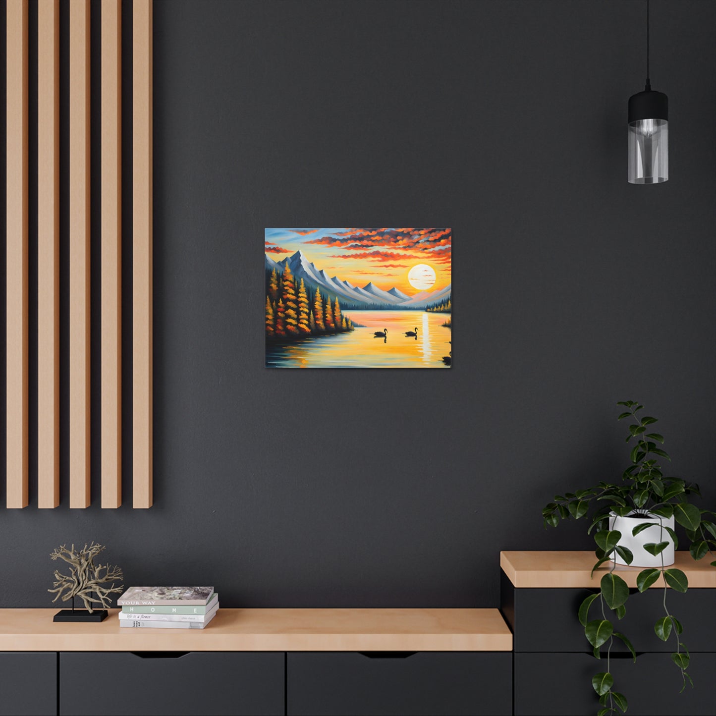 Mountain Vista: Classic Oil Painting Wall Décor