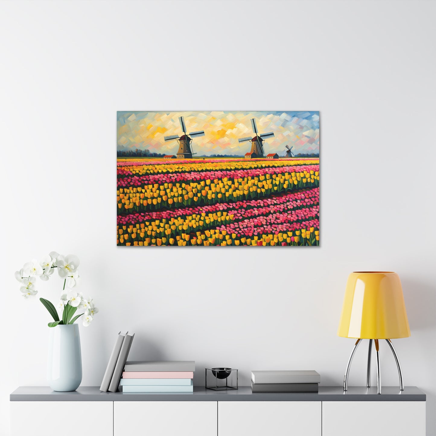 Tulips Breeze: Classic Oil Painting Wall Décor