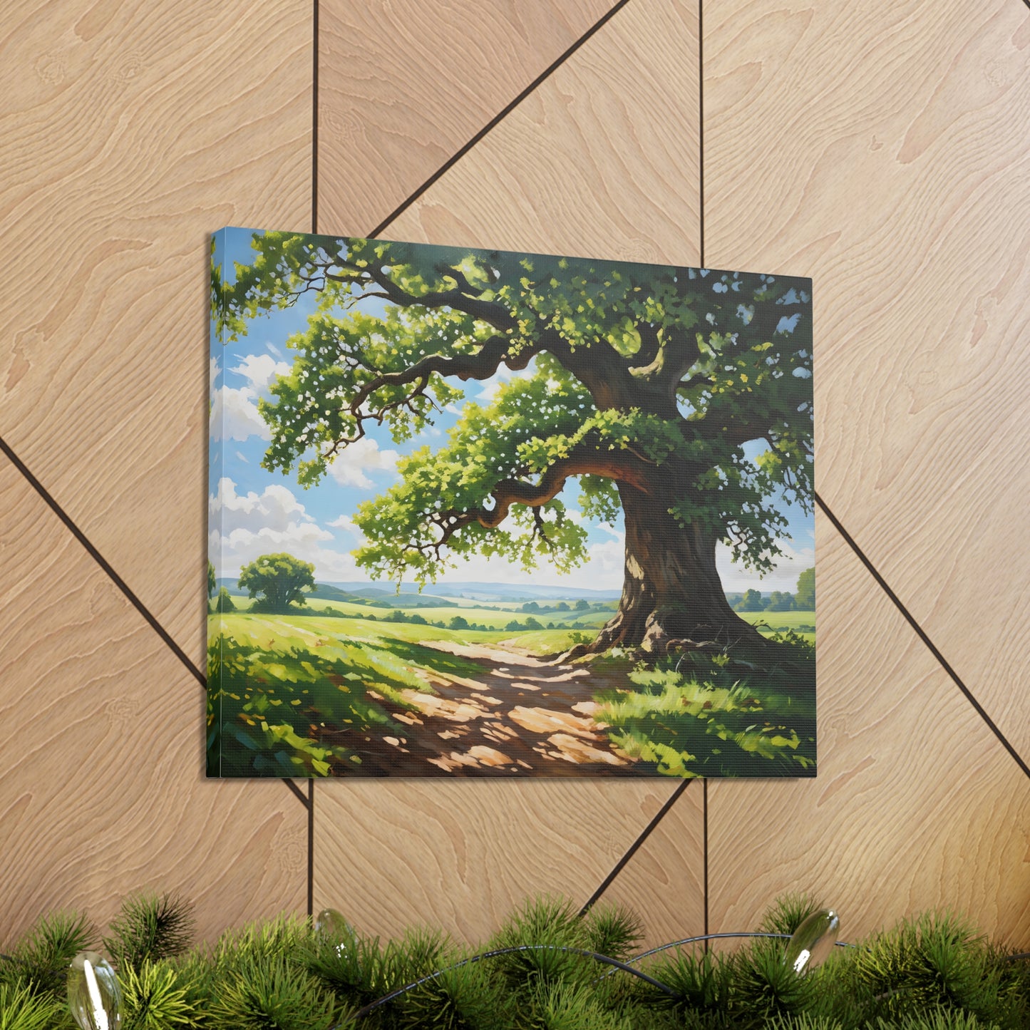 Serene Path: Classic Oil Painting Wall Décor