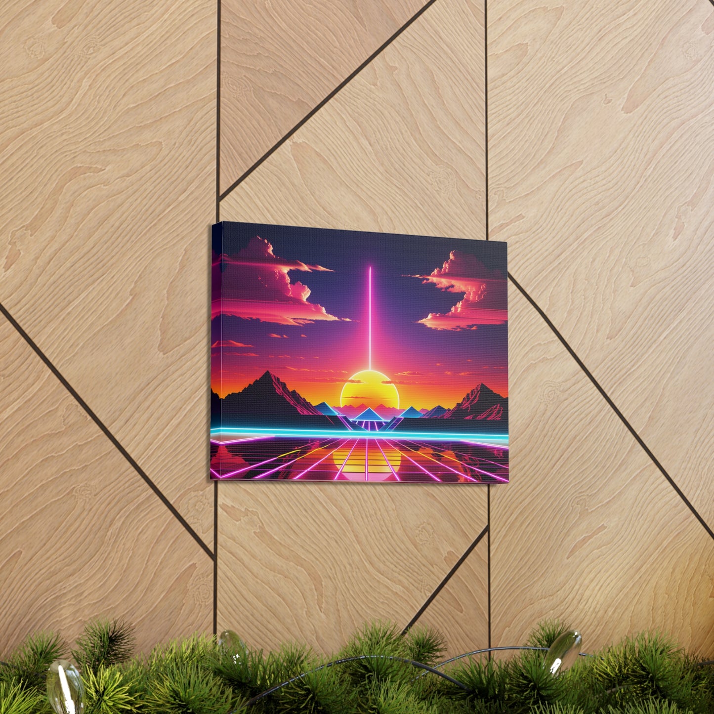 Neon Horizon: Outrun Wall Décor