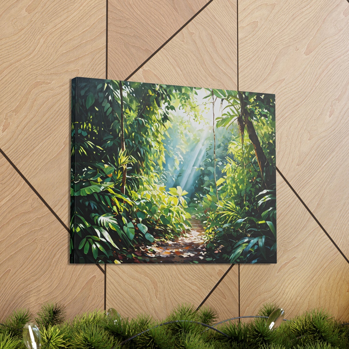 Lush Foliage: Classic Oil Painting Wall Décor