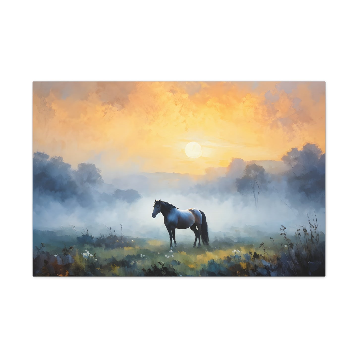 Tranquil Meadows: Classic Oil Painting Wall Décor