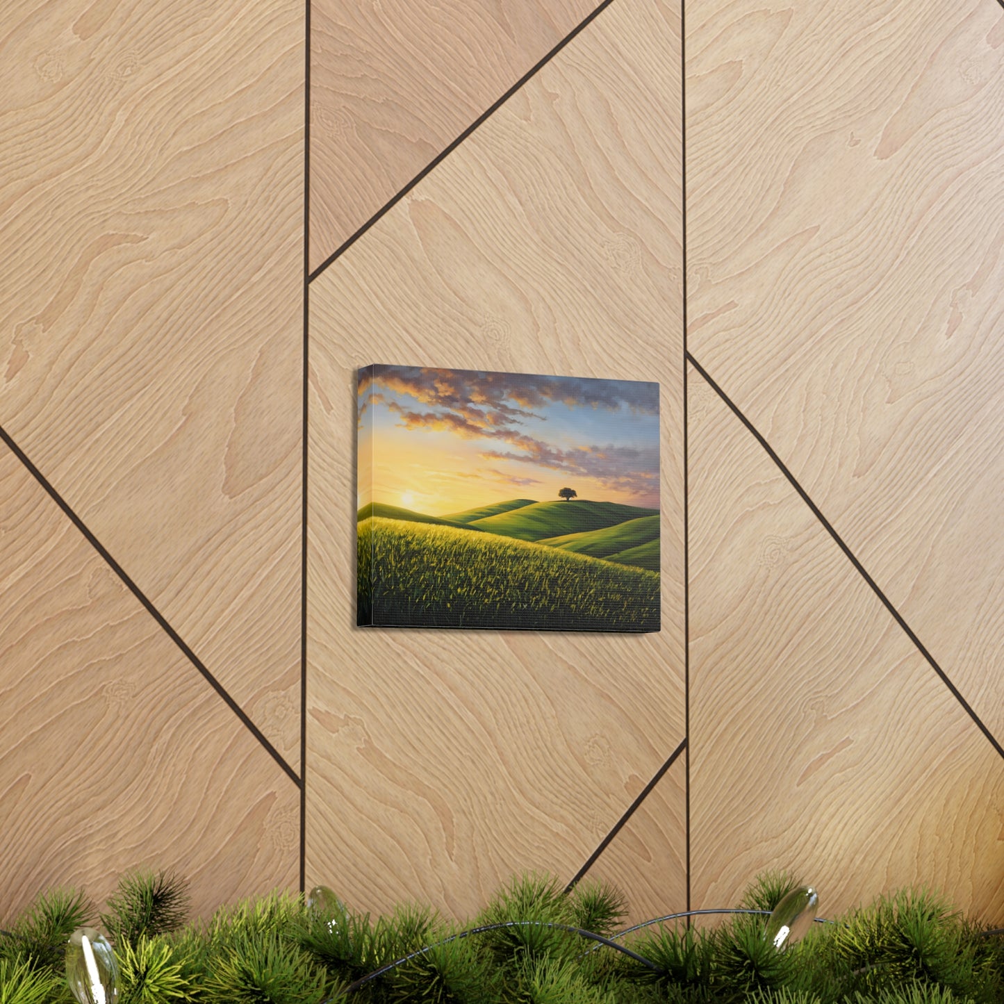 Misty Fields: Classic Oil Painting Wall Décor