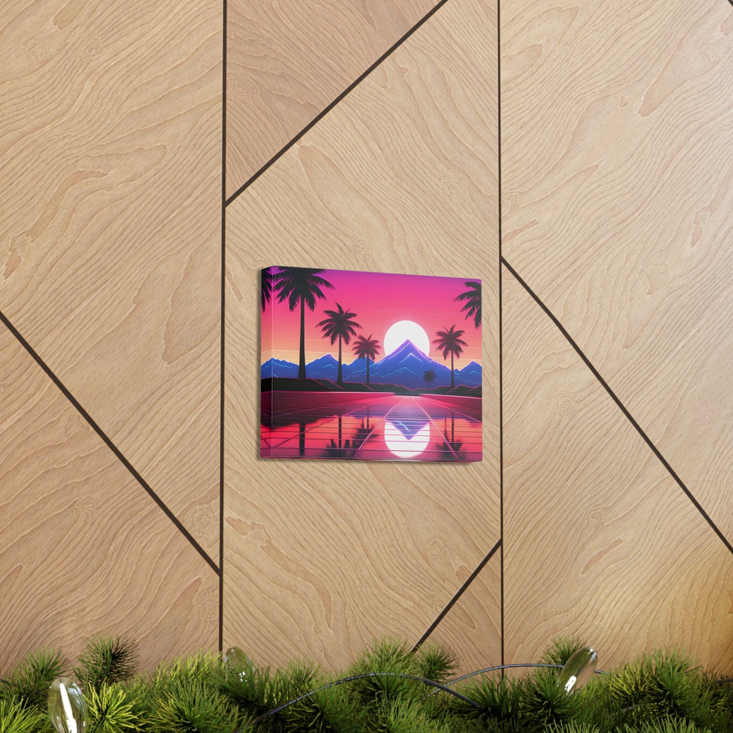 Palmwave: Outrun Wall Décor