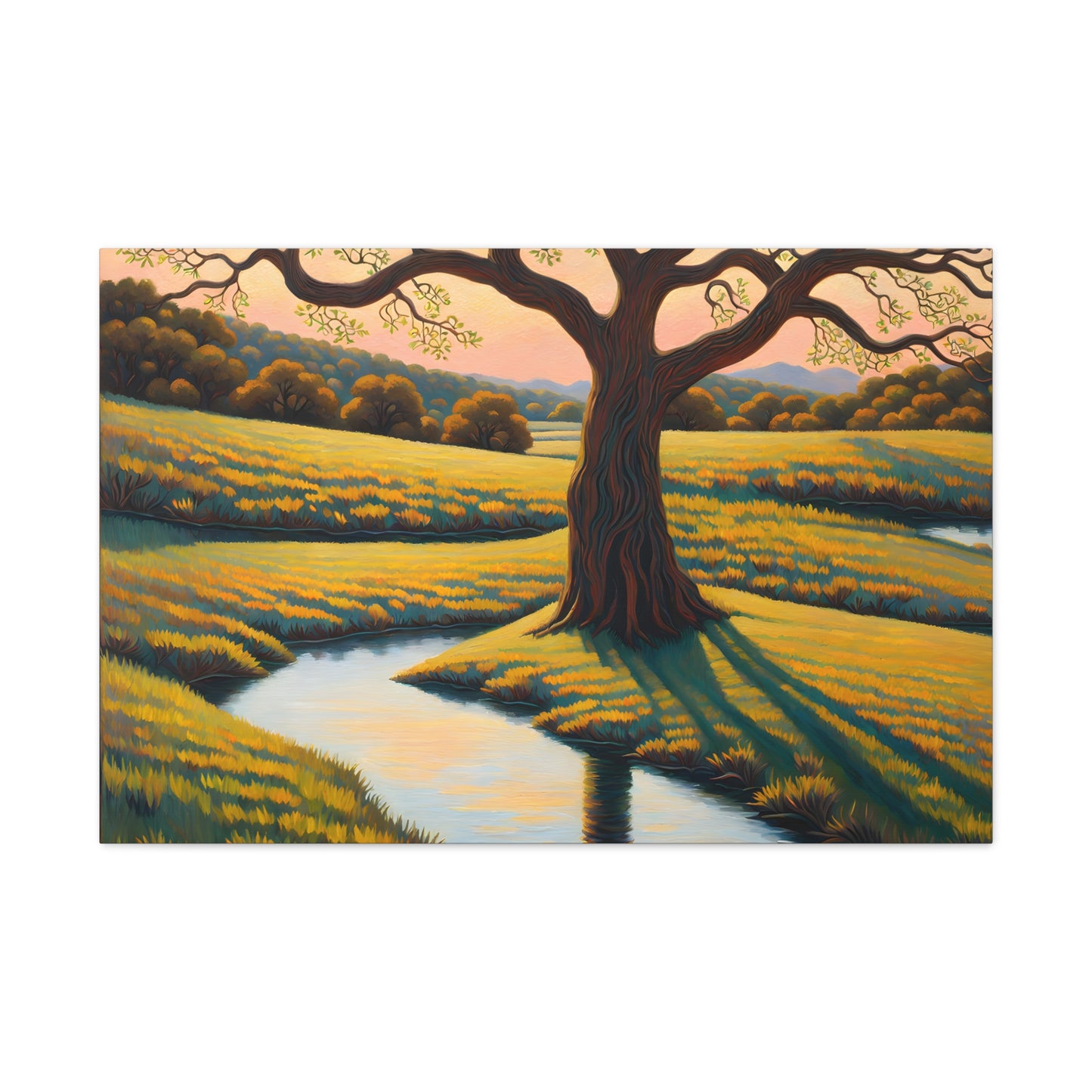 Whispering Field: Classic Oil Painting Wall Décor