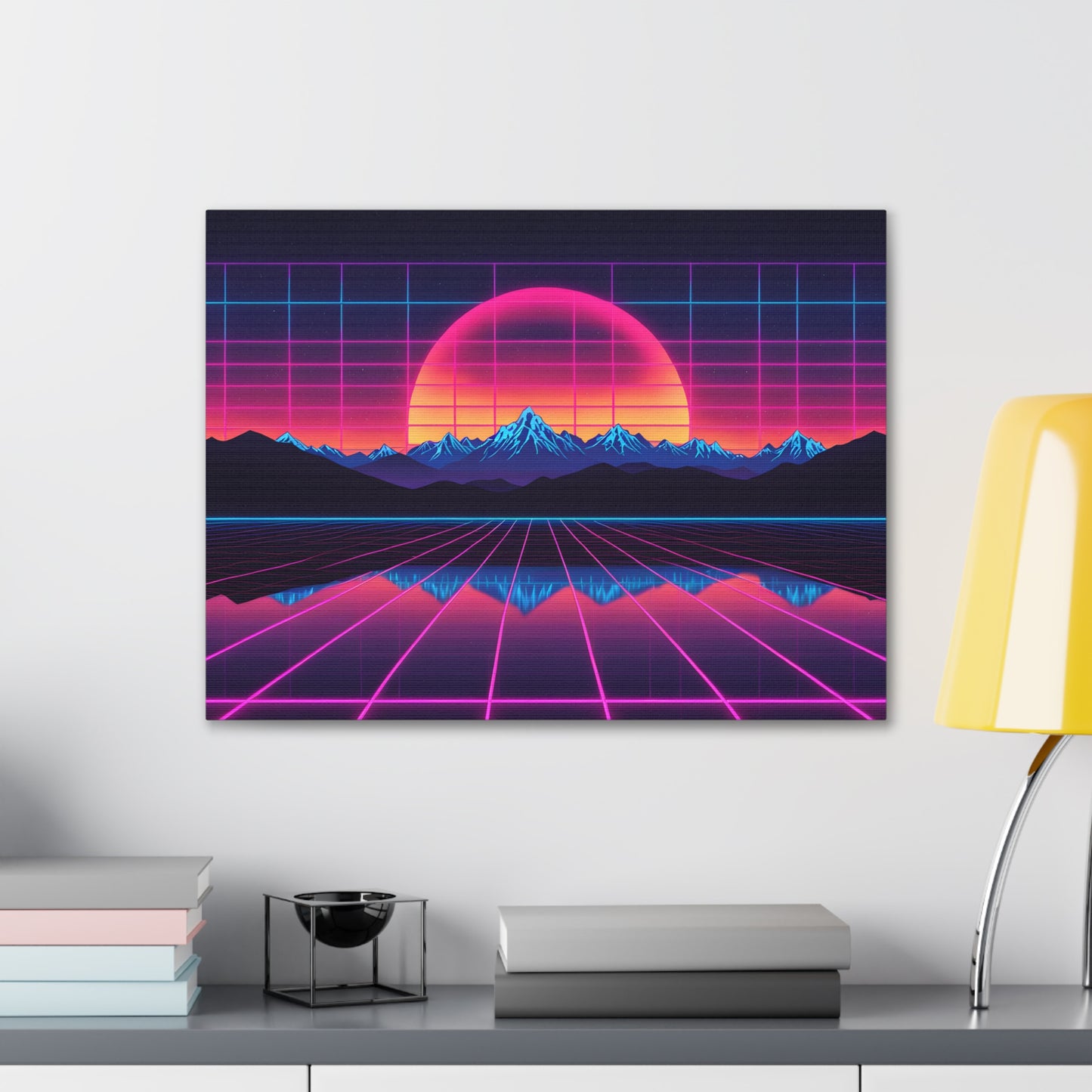 Nostalgic Radiance: Outrun Wall Décor