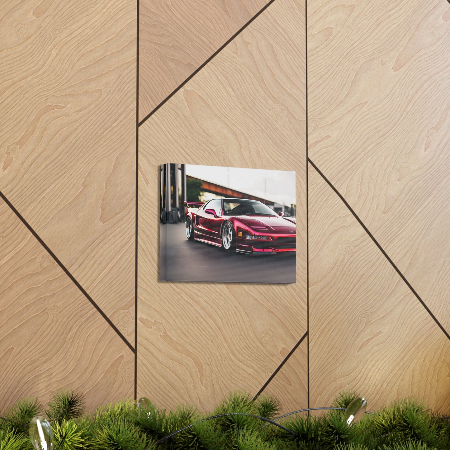 Sleek Scarlet: Famous Auto Wall Décor