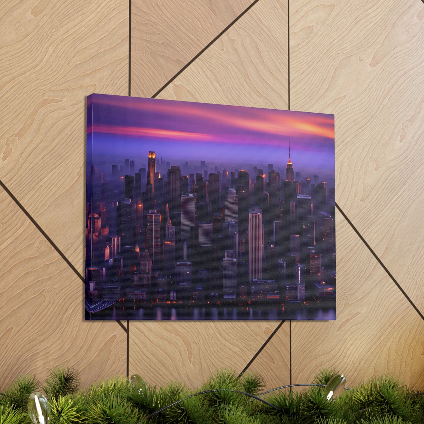 Metropolis Twilight: Cityscape Wall Décor