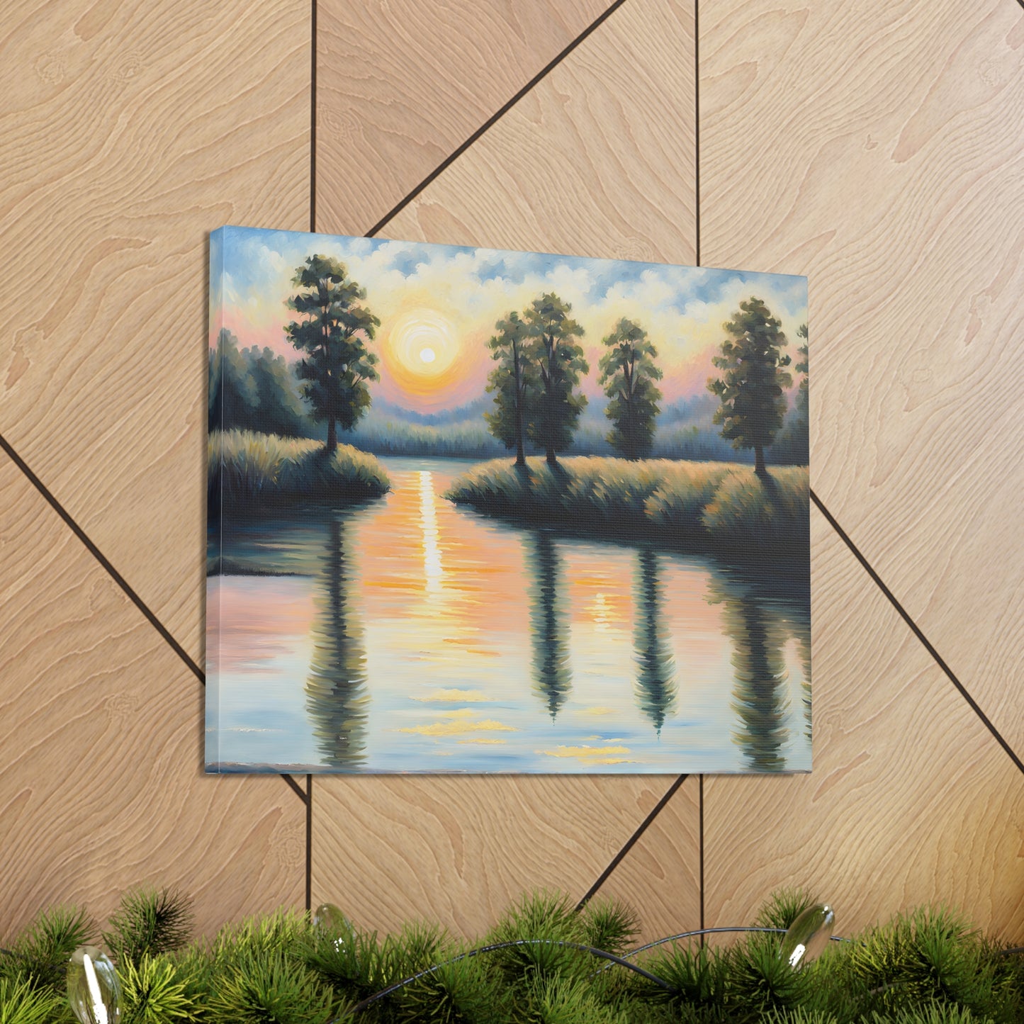 Swaying Horizon: Classic Oil Painting Wall Décor