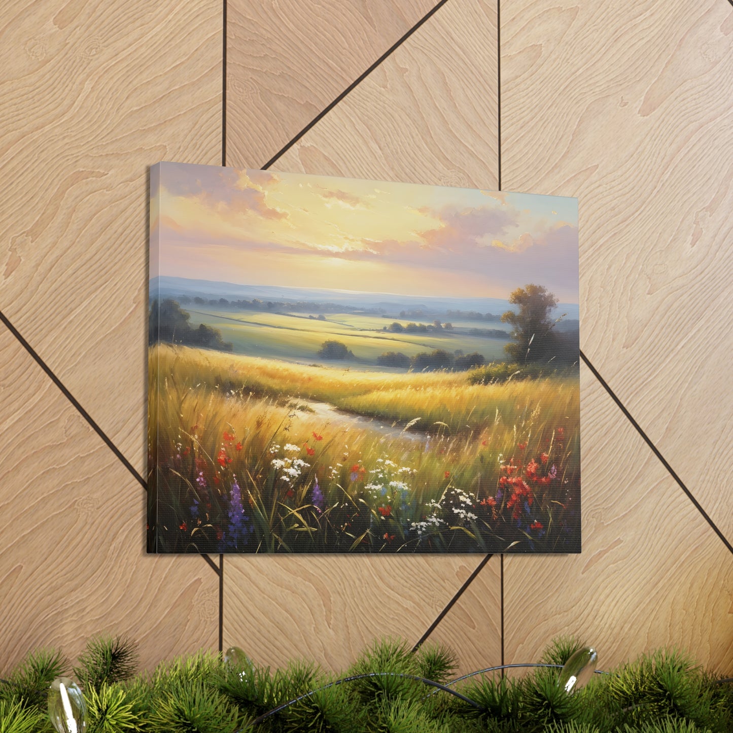 Golden Meadows: Classic Oil Painting Wall Décor