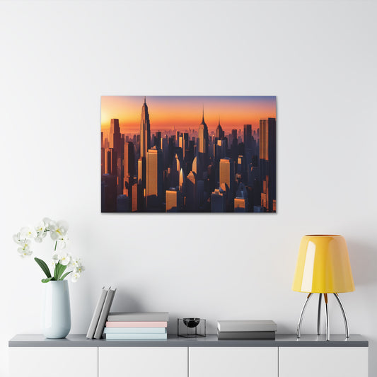 Urban Dawn: Cityscape Wall Décor