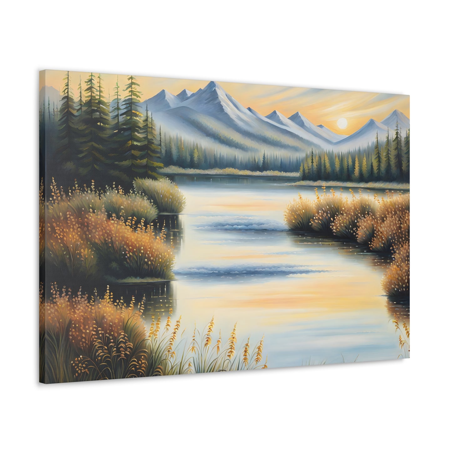 Mountain Refuge: Classic Oil Painting Wall Décor