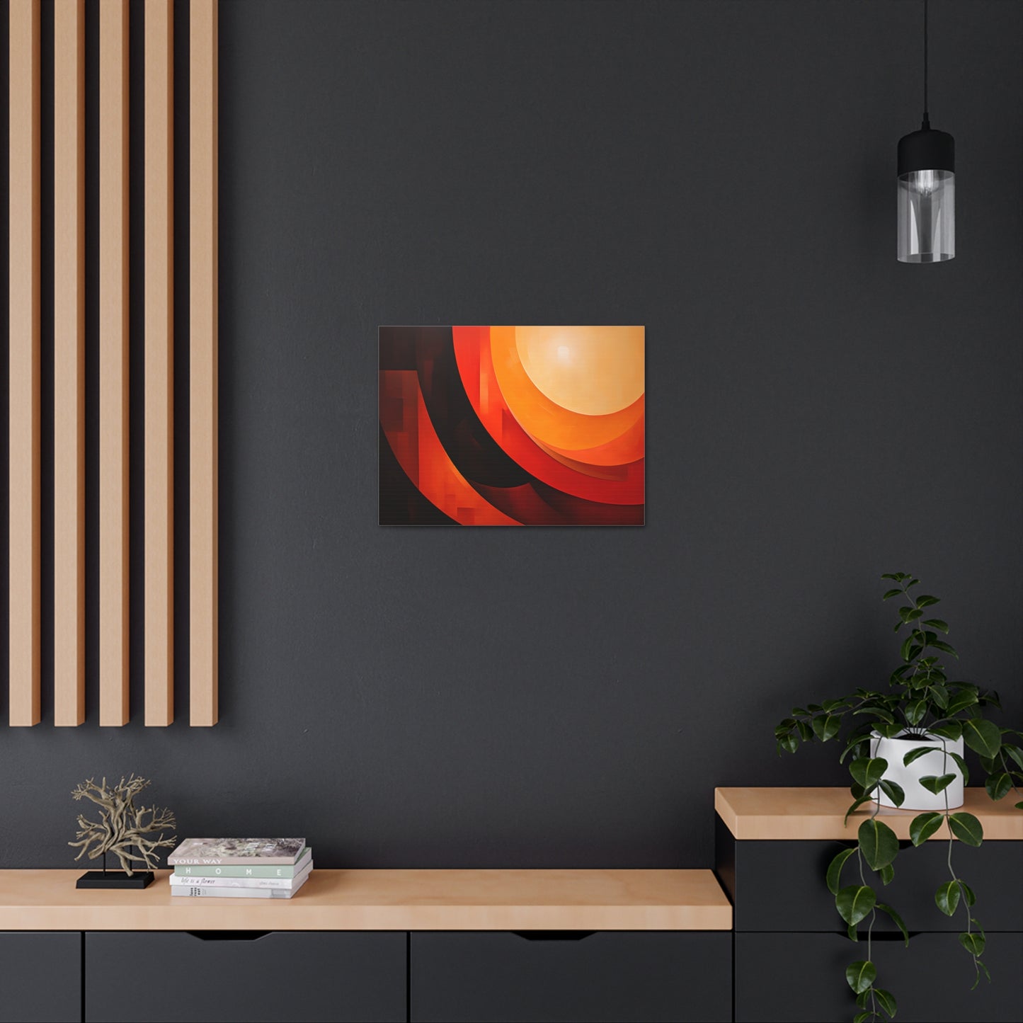 Amber Aura: Abstract Wall Décor