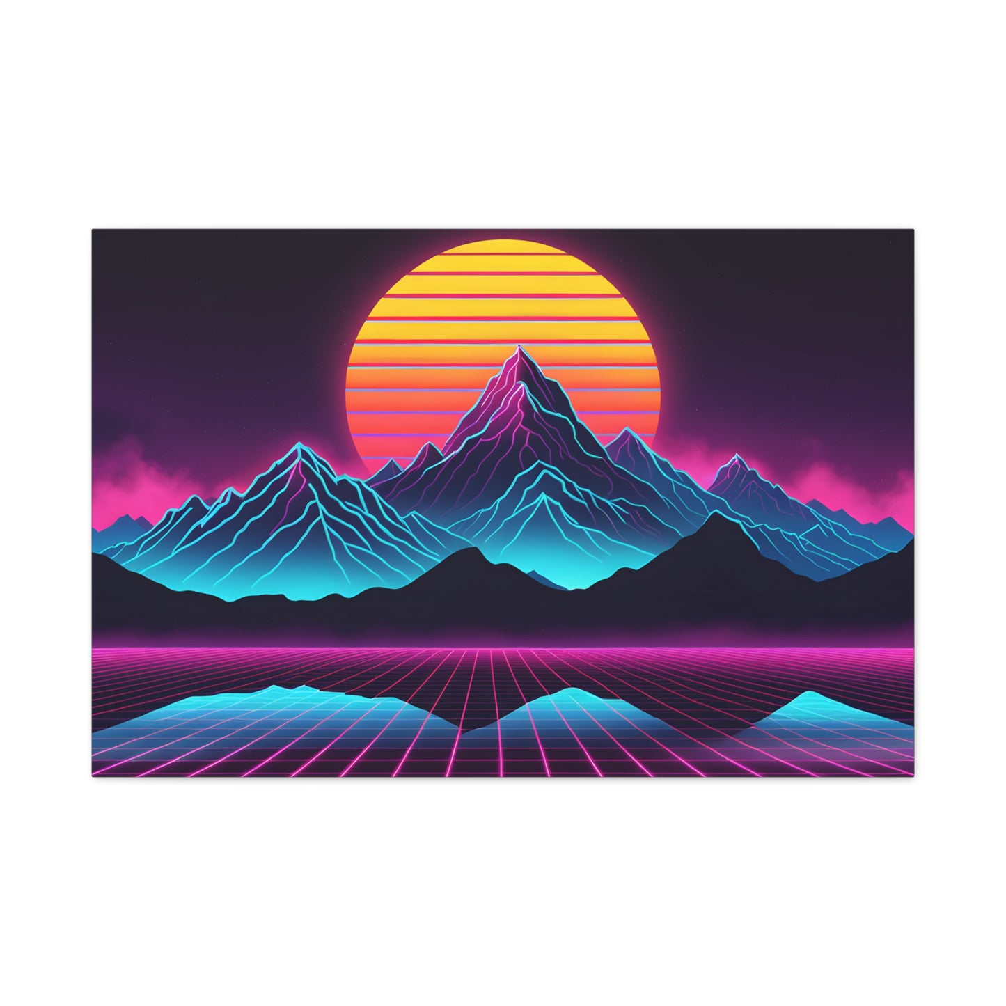 Vaporwave Horizon: Outrun Wall Décor