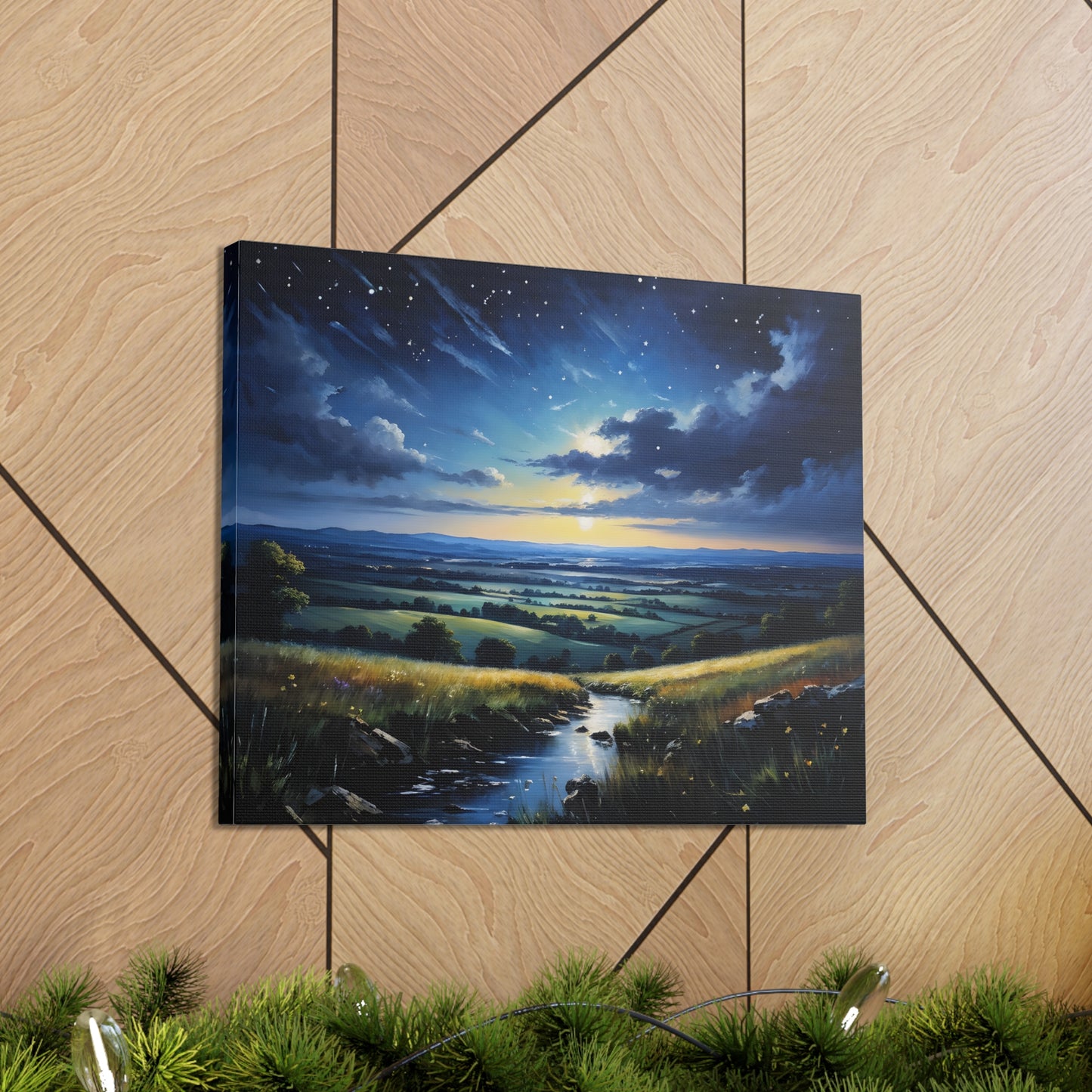 Twilight Meadows: Classic Oil Painting Wall Décor