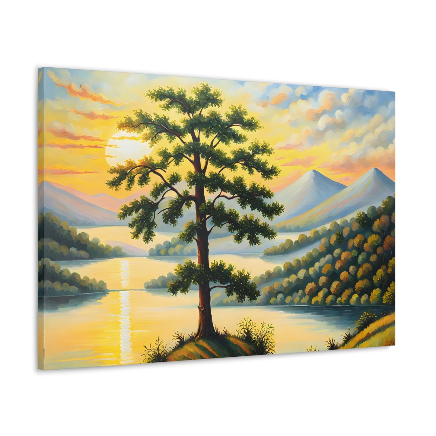 Green Haven: Classic Oil Painting Wall Décor