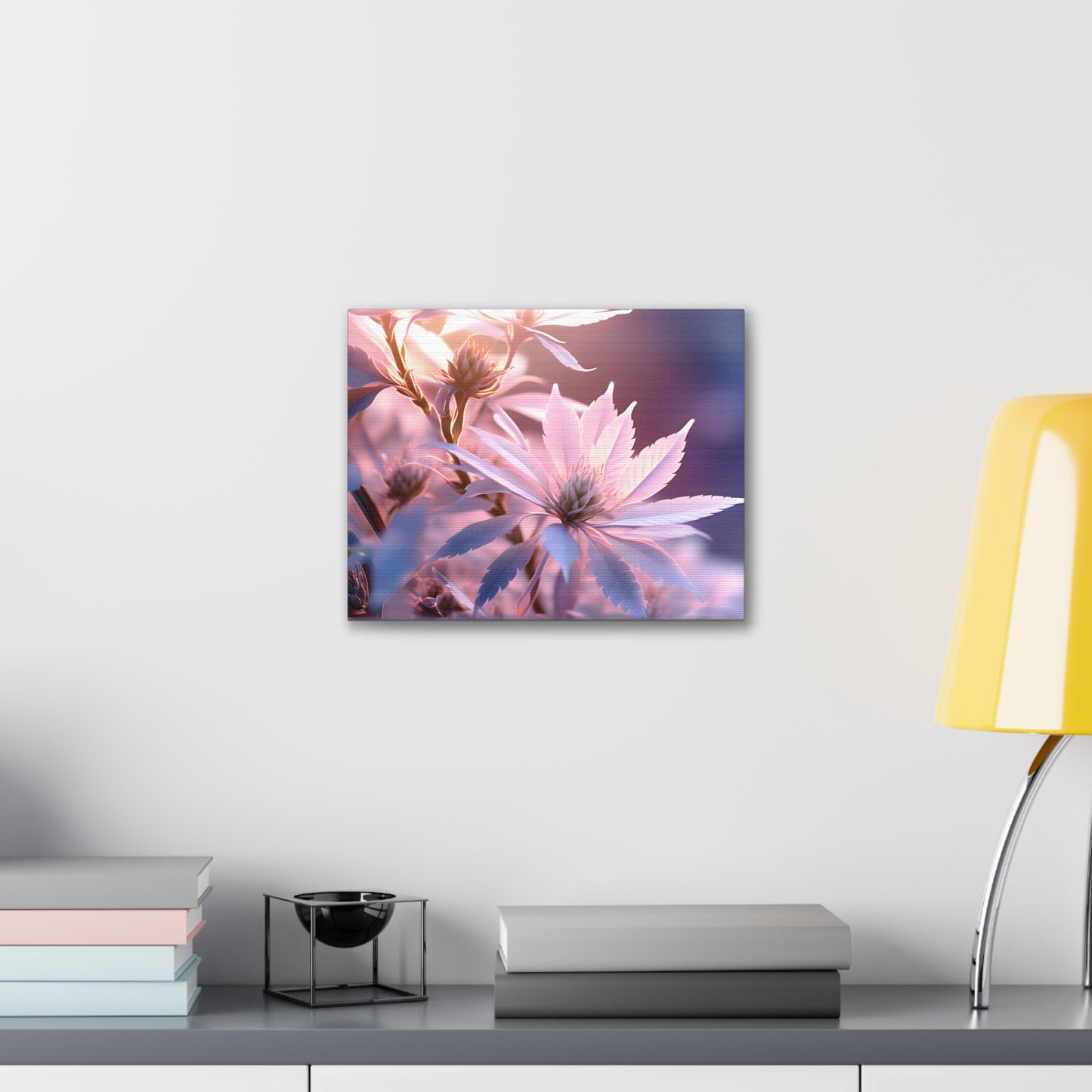 Snowy Aura Bloom: Floral Wall Décor