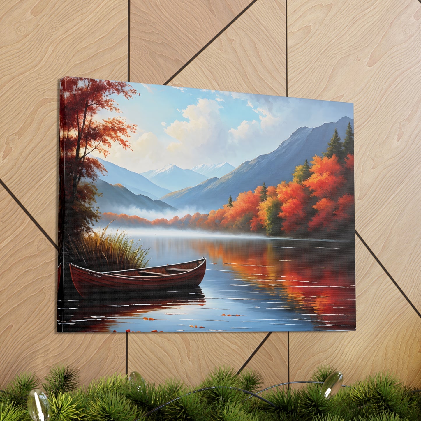 Harbor Reflections: Classic Oil Painting Wall Décor