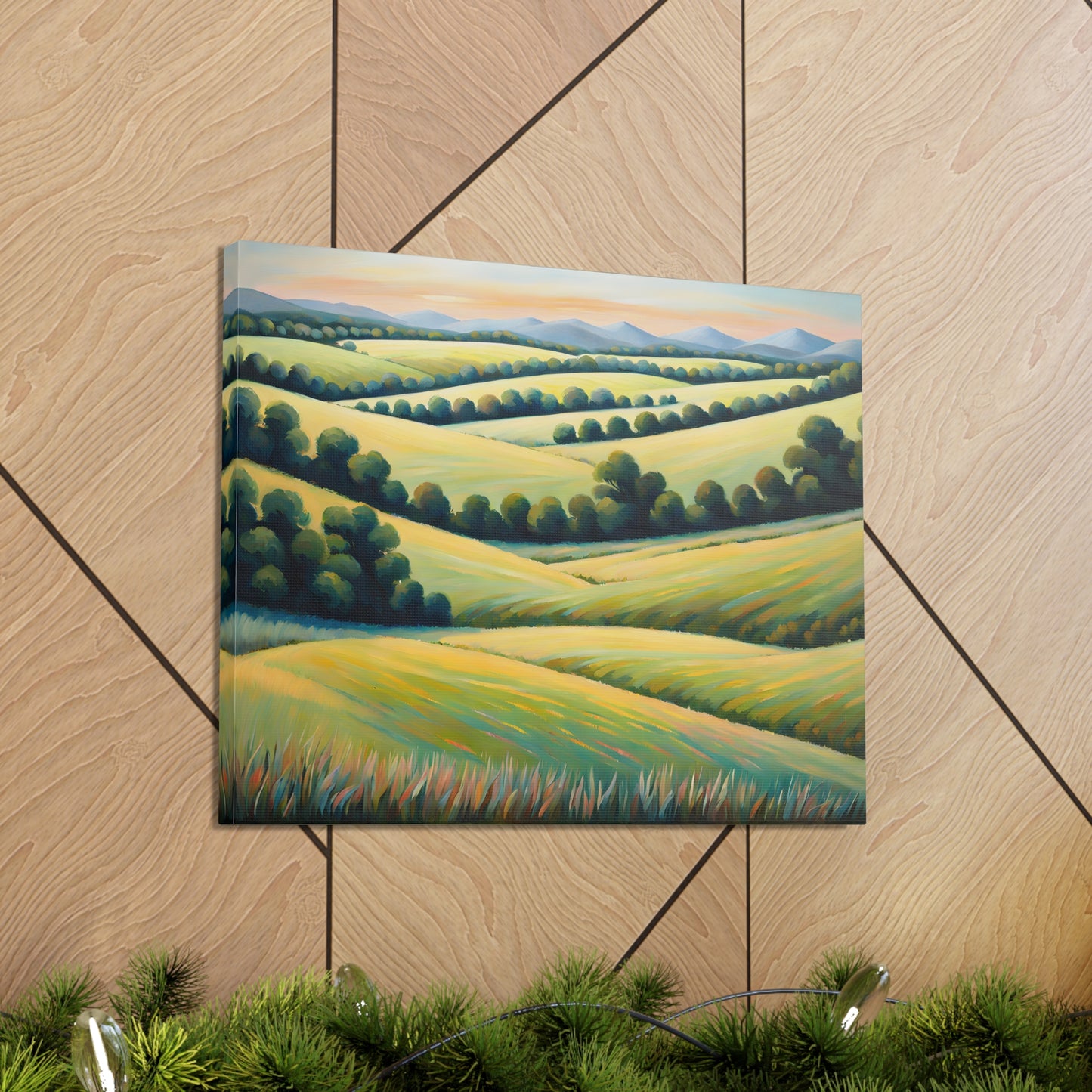 Rolling Hillside: Classic Oil Painting Wall Décor