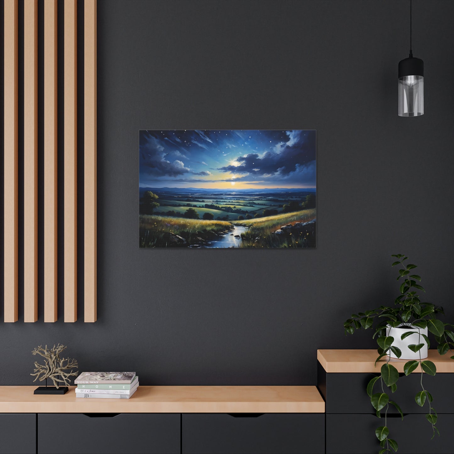 Twilight Meadows: Classic Oil Painting Wall Décor