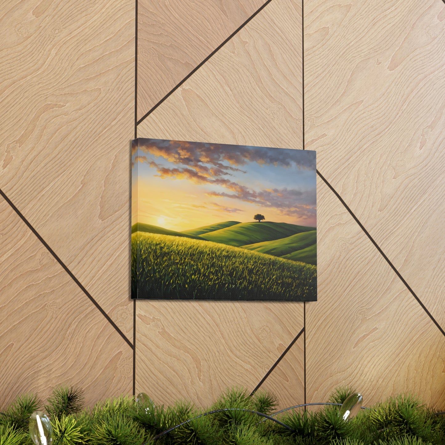 Misty Fields: Classic Oil Painting Wall Décor