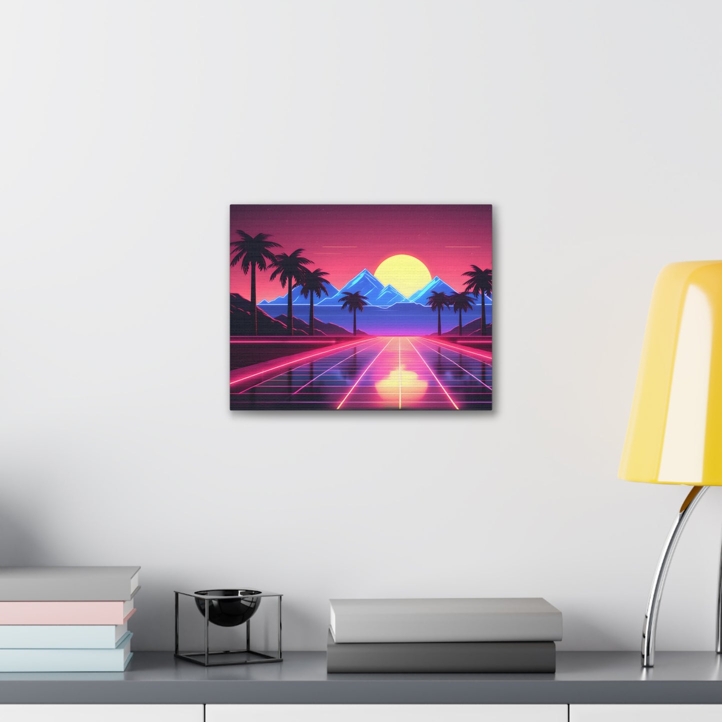 Retro Tropic Hues: Outrun Wall Décor