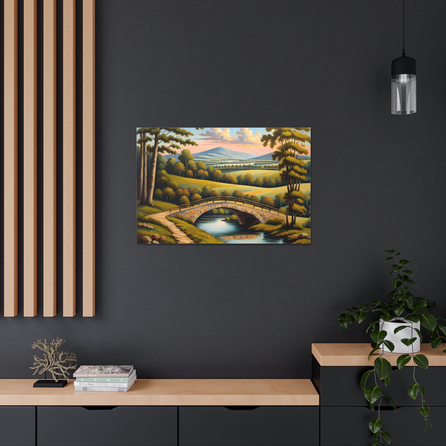 Whispering Ridge: Classic Oil Painting Wall Décor