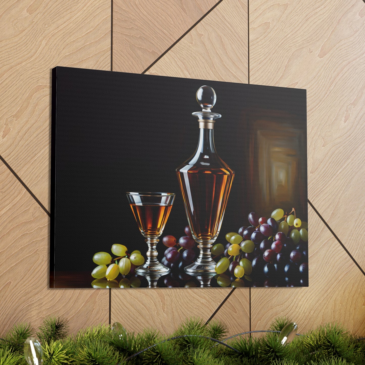 Crystal Decanter: Classic Oil Painting Wall Décor