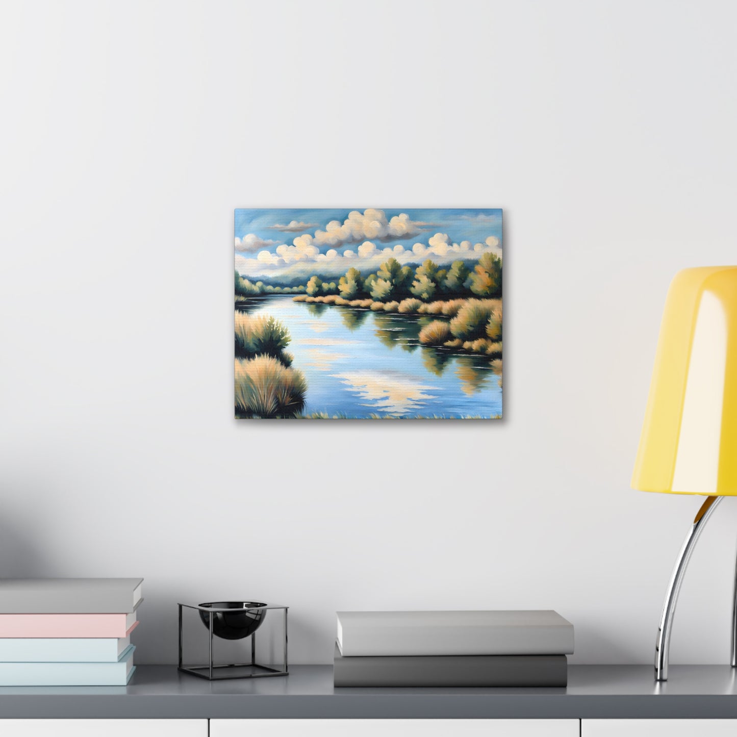 Shimmering Lake: Classic Oil Painting Wall Décor